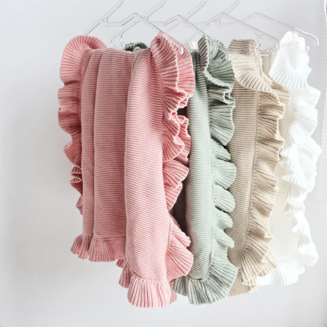 Cotton and Linen blend Baby Blanket