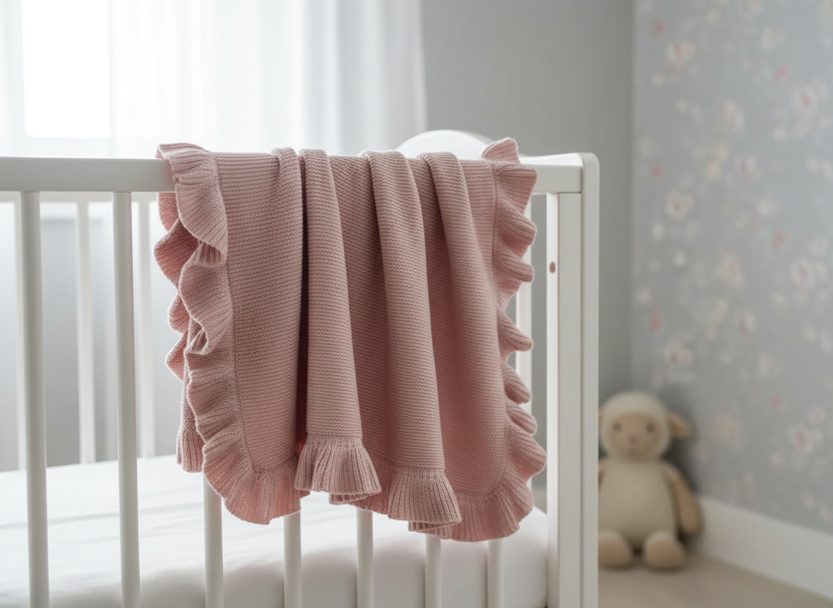 Cotton and Linen blend Baby Blanket