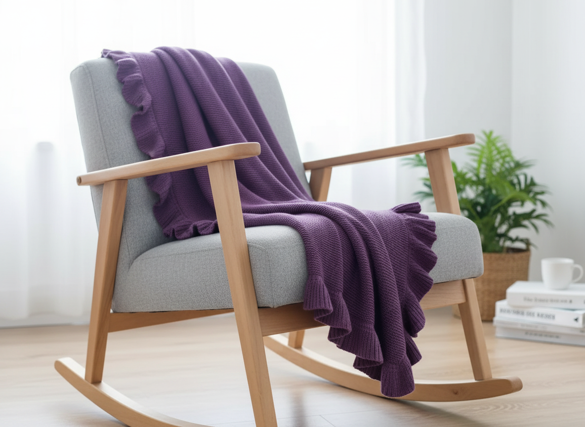 Linen blend Baby Blanket