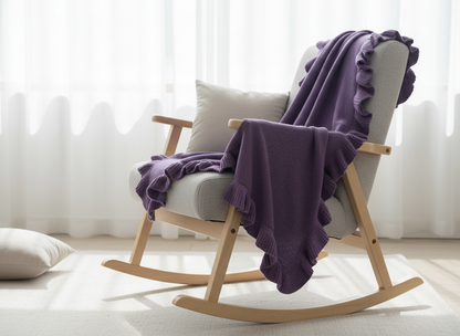 Linen blend Baby Blanket