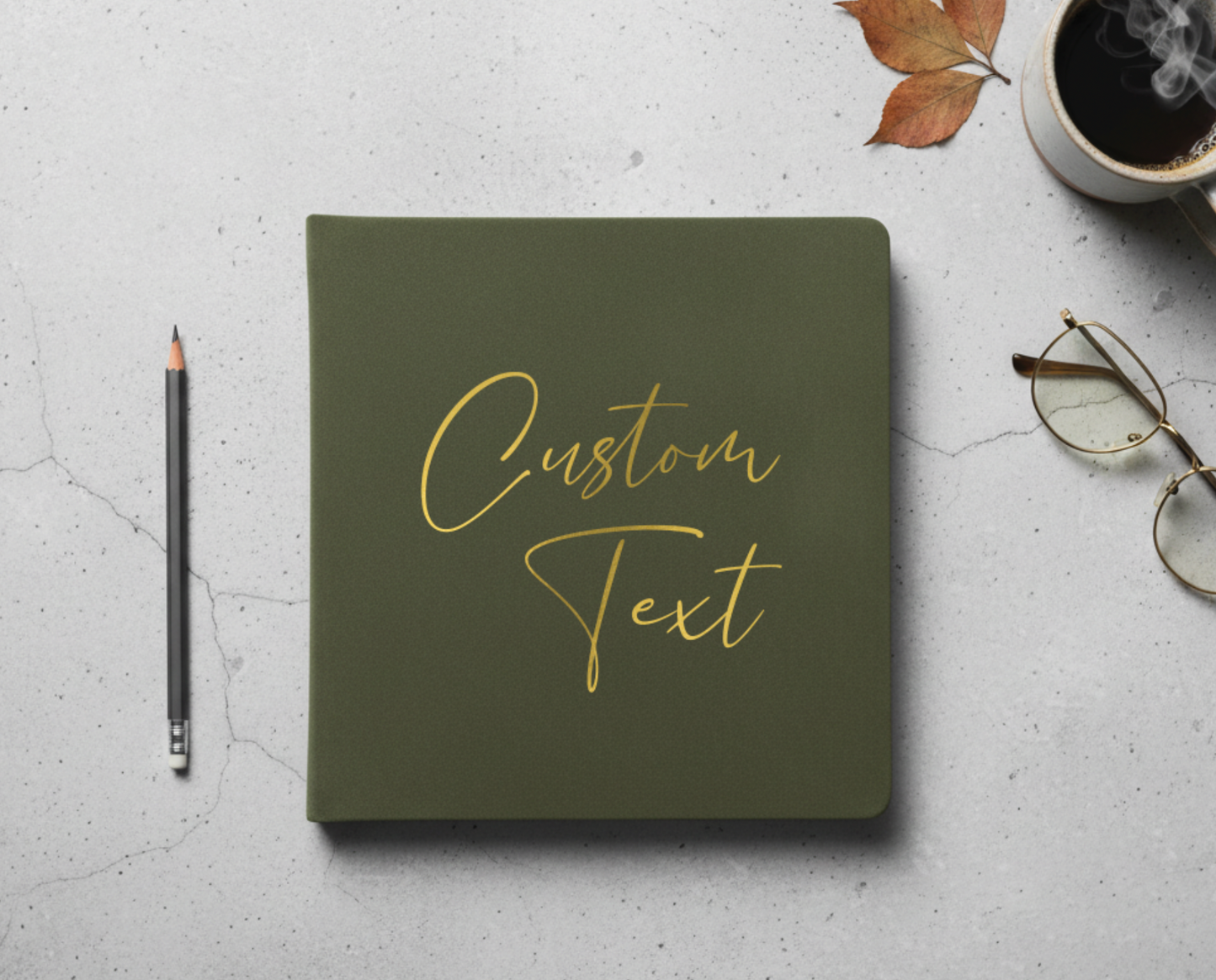Custom metallic text cover Book